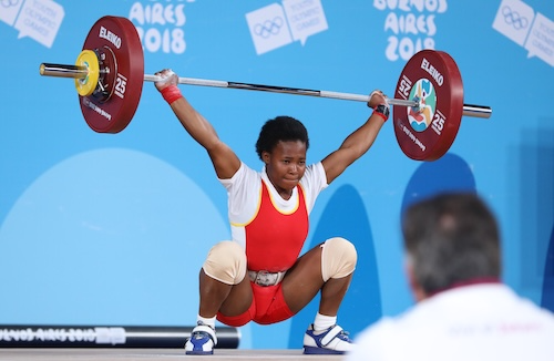 2018-10-11 Snatch (Weightlifting Girls' 58kg) at 2018 Summer Youth Olympics by Sandro Halank–098
